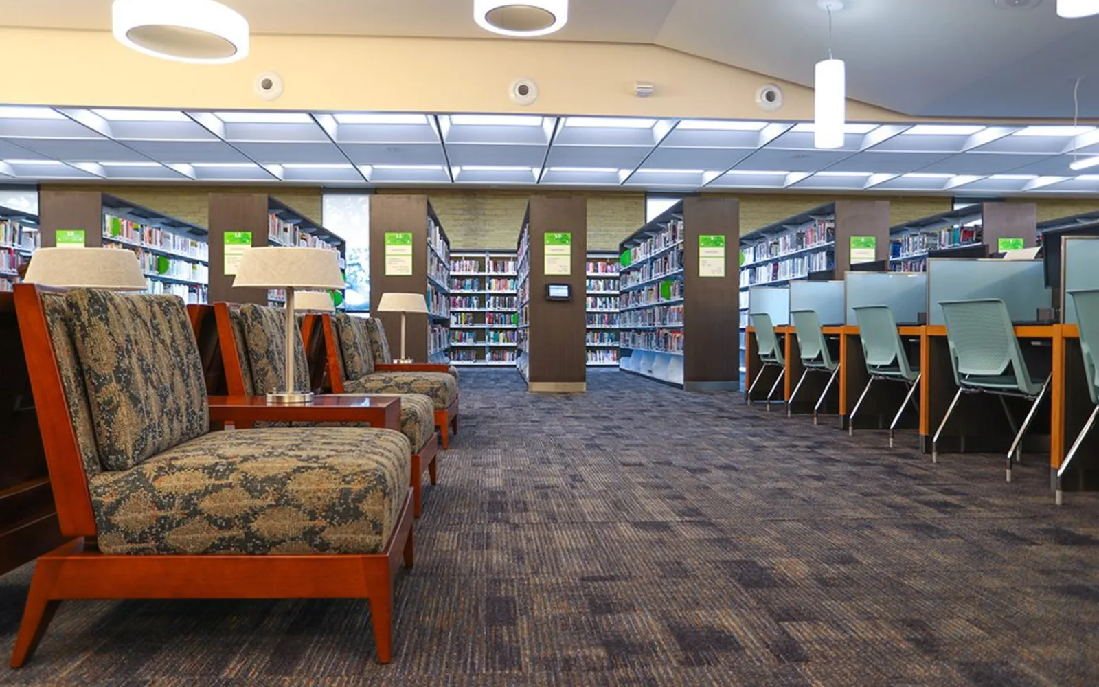 La Mirada Public Library building, a modern civic facility in Southeast Los Angeles County